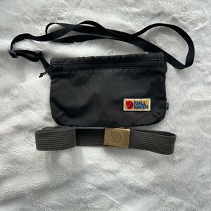 Fjallraven Black Crossbody bag and belt